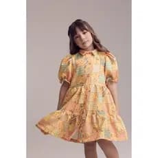 VESTIDO JUNINO INFANTIL MARIANA XADREZ EM LINHO RÚSTICO EXCLUSIVO