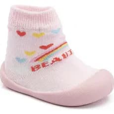 Sapato De Bebê Meia com Sola Antiderrapante Menina Klin