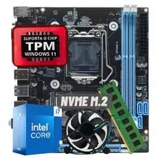 Kit I7 4790 Gamer Memória 8gb 16gb Ram Rede Gigalan Usb 3.0 Upgrade Placa Mãe H81 NVME M2 e Cooler