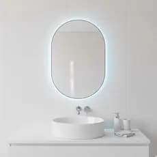 Espelho Orgânico de Parede com Led Pílula 44x64 Espelho Decorativo Para Sala Quarto Banheiro