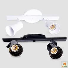 Luminária Trilho Sino Spot Com 2 Focos Ajustáveis 360° Para Lâmpadas Led Bulbo Par20