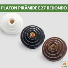 Luminária Plafonier Plafon Pirâmide Lâmpada Teto E27 Bivolt Soquete Bocal 100w Boho Minimalista