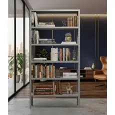 Estante Armário de aço Prateleira 90cm - 6 bandejas galvanizado - Envio Rapido