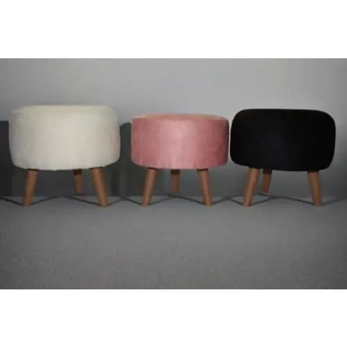 Puff Redondo Decorativo Quarto e Sala 38x38cm Várias Cores Envio Imediato