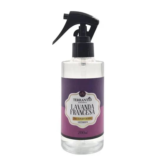 Água Perfumada Lavanda Francesa 200ml Roupas e Ambiente | Relaxante Duradoura Terrantes