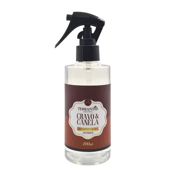 Água Perfumada para Roupas e Ambiente Cravo e Canela Antimofo Cheirosa Duradoura Terrantes