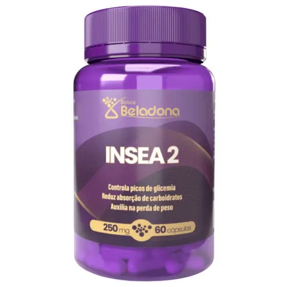 Insea 2 250mg 60 cápsulas - Bloqueador de Carboidratos -  Beladona