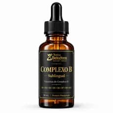 Complexo B Sublingual em Gotas 30ml | 8 Vitaminas B1 B2 B3 B5 B6 B7 B9 B12 | Energia e Disposição | Botica Beladona