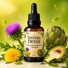 Tintura Detox 30ml Premium | Limpeza do Fígado, Desinchaço e Digestão | Cardo Mariano + Dente-de-Leão + Alcachofra