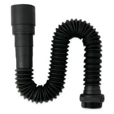 Sifão corrugado preto Banheiro/Lavatório/Cozinha de ABS Preto Universal