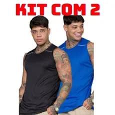 KIT COM 2 REGATAS LISA DRYFIT MASCULINA LEVE E CONFORTAVEL BASICA CAMISA MASCULINA CAMISETA LISA