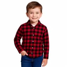 Camisa Xadrez infantil manga longa juvenil flanelada festa junina algodão 1 ao 16 varias cores