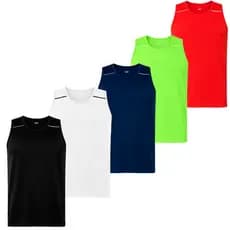 5 Regatas dry-fit masculina sortidas varias cores leve confortavel respiravel alta qualidade