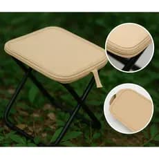 Banquinho Dobrável Portátil de Bolso – Leve, Resistente, Ideal para Camping, Pesca e Praia