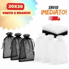Kit 10/25/50/100 Saquinho Organza 20x30 Saco Para Lembrancinhas Decoração Presente Festa Casamento