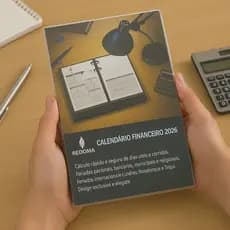 Refil Calendário Financeiro 2026 Redoma MOD 360 Agenda