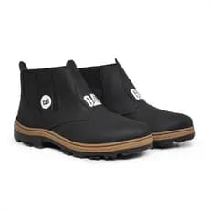 Bota Masculina Com Elástico Botina Rural Trabalho Dia A Dia Couro Sintético Lona