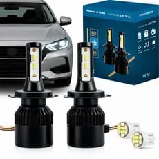 Kit Lâmpada Ultra LED CST 5 Gen 6000k 8000 Lumens Branco Frio Cooler Integrado Ventilação Forçada