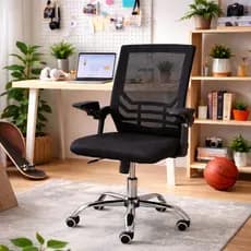 Cadeira Secretária Giratória Braço Flexível Preta Best Chair Conforto e Mais Resistência