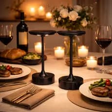 Par 2x Luminária de Mesa Candeeiro Led Sem Fio Recarregável Grande