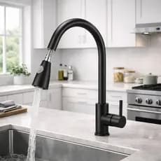 Torneira Gourmet Monocomando Com Extensor Ducha - Preta