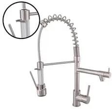Torneiras de Cozinha Gourmet Tutto Home Monocomando Cromada Aço Escovado Flexível de Alta Qualidade