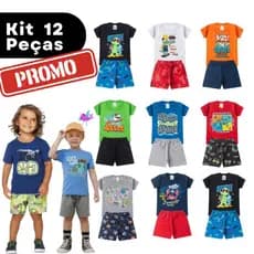 Kit Conjunto Infantil Menino Verão