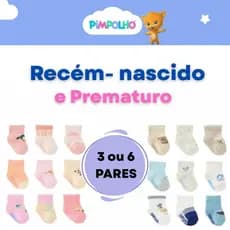 kit Meia Infantil Recém Nascido  menina menino Pimpolho