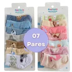 Kit meia bebê Pimpolho menino e menina recém nascido SEMANINHA