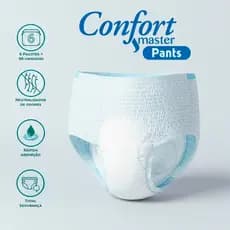 Kit Fralda Geriátrica Descartável Confort Master Pants Calcinha Cueca P/M G/EG Adulto