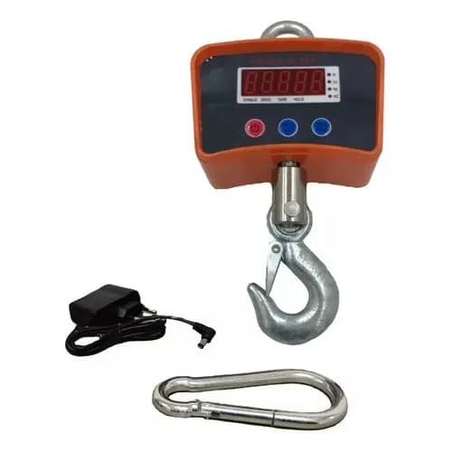 Balança Digital Gancho 1000kg Suspensa Com Bateria Interna Cor Vermelho