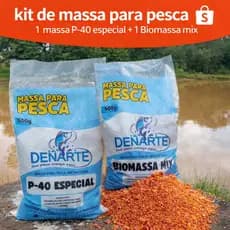 Kit 1  Biomassa Mix 500g + 1 P-40 Especial 500g. Campeã da pescaria praticidade na sua mão.