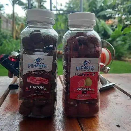 KIT 2 Ração Pesca P-40 varios sabores 130gr. PEIXE GARANTIDO Tilápias Tambacus Tambaquis Pacu