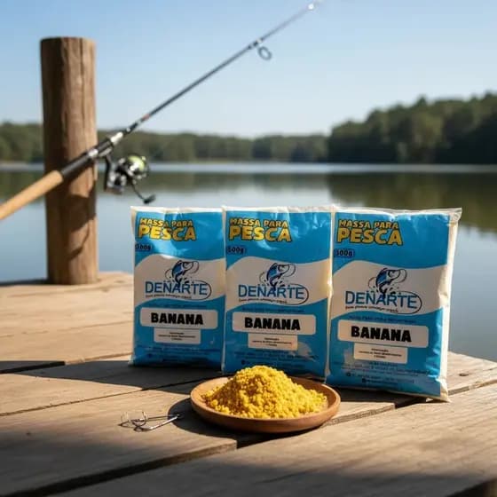 Kit 3 Massas Para Pesca Instantânea Banana 500g