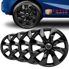 Calota Aro 13 Linha Black Palio Uno Siena Strada Uno Way (Emblema Preto)