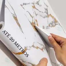 Papel de Parede Adesivo 3D Mármore Dourado Exclusivo Pra Quarto Sala Cozinha Móveis 5, 10, 20 Metros