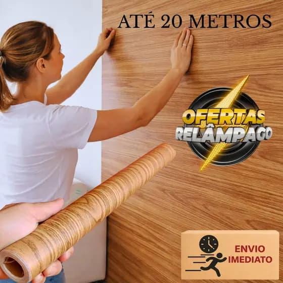 Papel Parede Madeira Textura Amadeirado Carvalho Revestimento Autocolante Sala Quarto 5 a 20 Metros