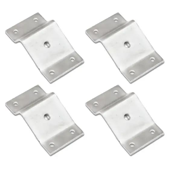 Kit com 4 chapas para fixar pés 10º