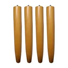 Kit 4 Pés Palito Madeira 30cm para Poltrona Puff Mesa lateral/central