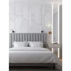 Cabeceira Modular 80x10 Corino/Linho/Veludo – (1 Placa) - Casal/Queen/King