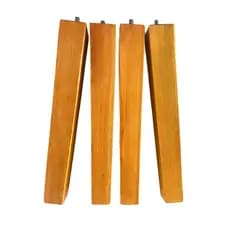 Kit 4 Pés Trapézio Madeira 30cm para Poltrona Puff