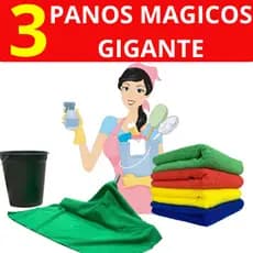 Kit 3 Pano de Chão Gigante Microfibra Multiuso, Pano Para Limpeza Grande Doméstico e Automotivo