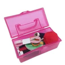Kit Maleta de Costura Completo - Linhas Tesoura Agulhas Fita Métrica