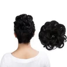 Coque De Cabelo Preto Aplique Identico ao Natural