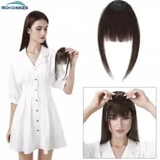 Aplique Franja Tic-Tac Cabelo Identico ao Natural Várias Cores Preto Castanho Loiro