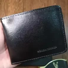 Carteira Masculina Couro Premium Slim Preta com Porta CNH