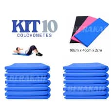 Kit 10 Colchonetes de Ginastica 90x40x2cm Academia , Exercícios, Atividades Físicas, Trocador