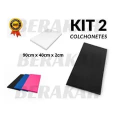 Kit 2 Colchonetes D23 90x40x2cm Espuma para Academia, Creche, Escola e Atividades Físicas