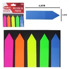 BLOCO DE ANOTACAO STICKER ADESIVO SETA C/125 FOLHAS COLORS 4,5X1,2CM