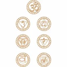 Base MDF Fio de Malha Crochê Kit Chakras